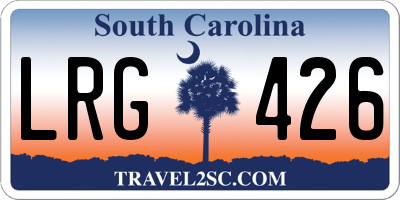 SC license plate LRG426