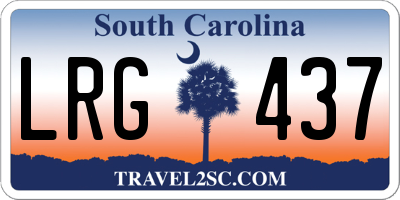 SC license plate LRG437