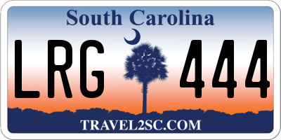 SC license plate LRG444