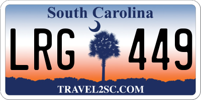 SC license plate LRG449