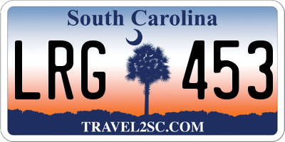 SC license plate LRG453