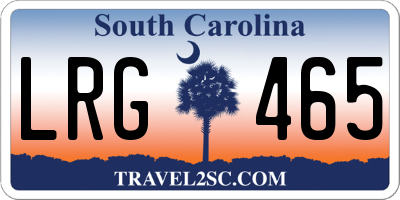 SC license plate LRG465