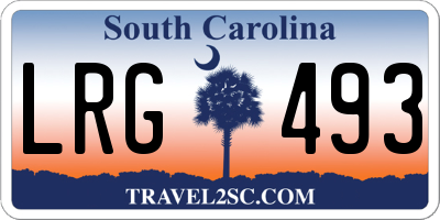 SC license plate LRG493