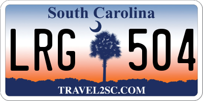 SC license plate LRG504