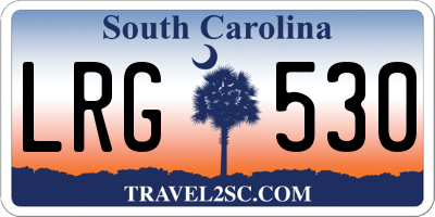 SC license plate LRG530