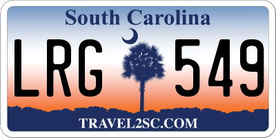 SC license plate LRG549