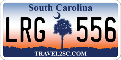SC license plate LRG556