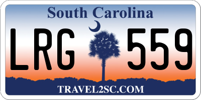 SC license plate LRG559