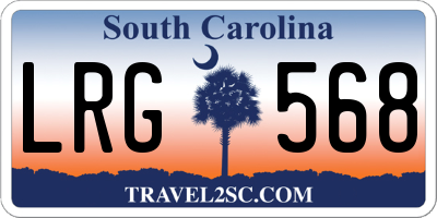 SC license plate LRG568