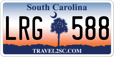 SC license plate LRG588