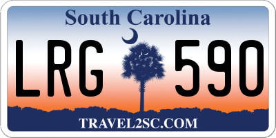 SC license plate LRG590