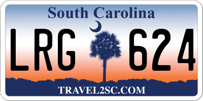 SC license plate LRG624