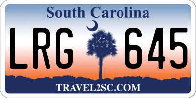 SC license plate LRG645