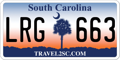 SC license plate LRG663