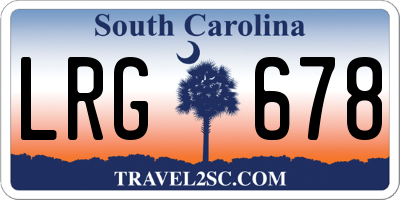 SC license plate LRG678