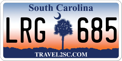 SC license plate LRG685