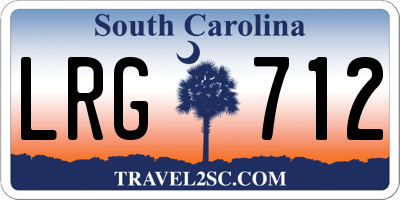 SC license plate LRG712