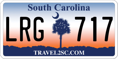 SC license plate LRG717