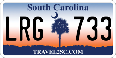 SC license plate LRG733