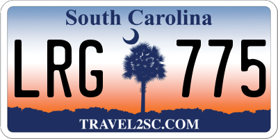 SC license plate LRG775