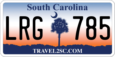 SC license plate LRG785