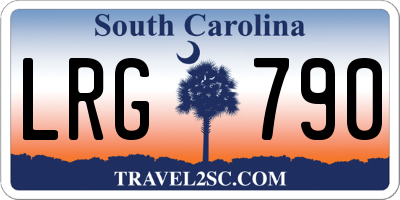 SC license plate LRG790