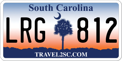 SC license plate LRG812