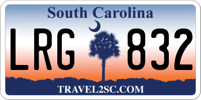 SC license plate LRG832