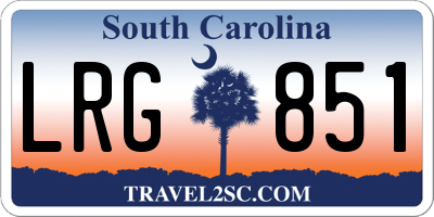SC license plate LRG851