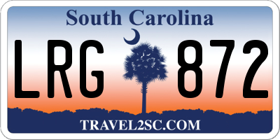 SC license plate LRG872