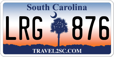 SC license plate LRG876