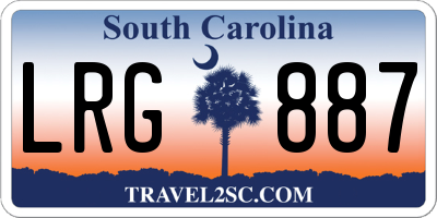 SC license plate LRG887