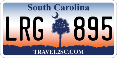 SC license plate LRG895