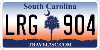 SC license plate LRG904