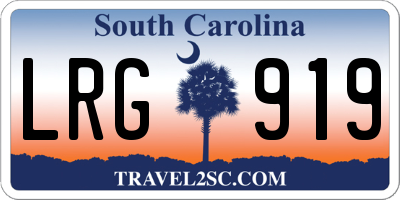 SC license plate LRG919