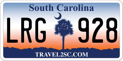 SC license plate LRG928