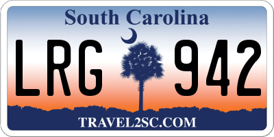 SC license plate LRG942