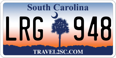 SC license plate LRG948