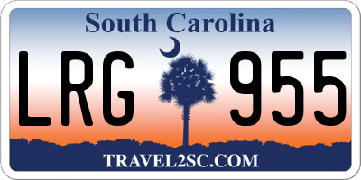 SC license plate LRG955