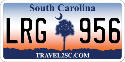 SC license plate LRG956