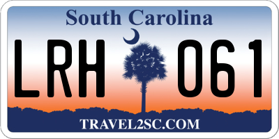 SC license plate LRH061