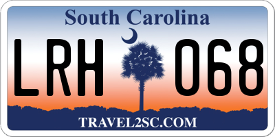 SC license plate LRH068