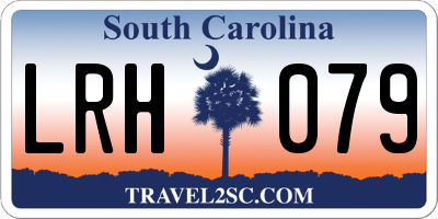 SC license plate LRH079