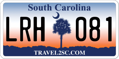 SC license plate LRH081