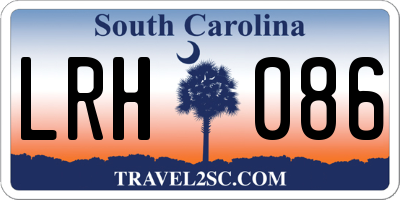 SC license plate LRH086