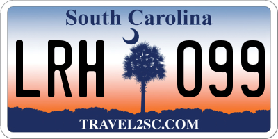 SC license plate LRH099