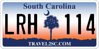 SC license plate LRH114