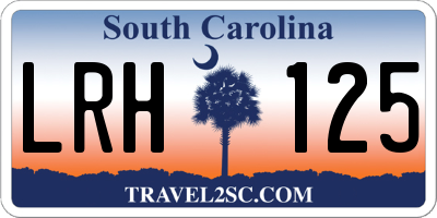 SC license plate LRH125