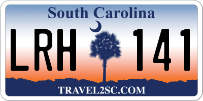 SC license plate LRH141
