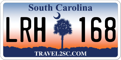 SC license plate LRH168